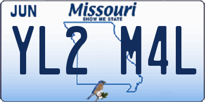 MO license plate YL2M4L