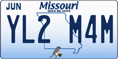 MO license plate YL2M4M
