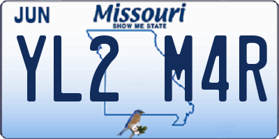 MO license plate YL2M4R