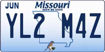 MO license plate YL2M4Z