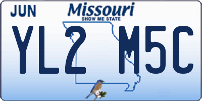 MO license plate YL2M5C
