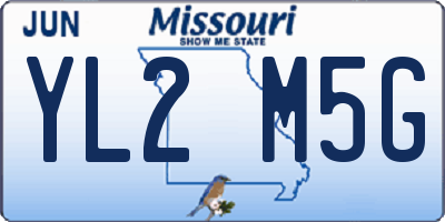 MO license plate YL2M5G