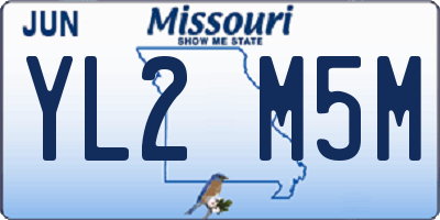 MO license plate YL2M5M