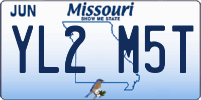 MO license plate YL2M5T