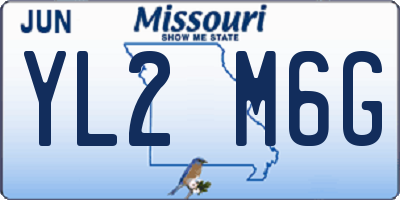 MO license plate YL2M6G