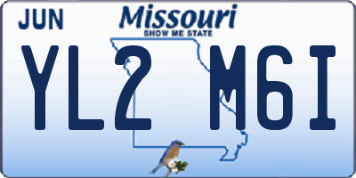 MO license plate YL2M6I