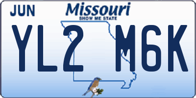 MO license plate YL2M6K