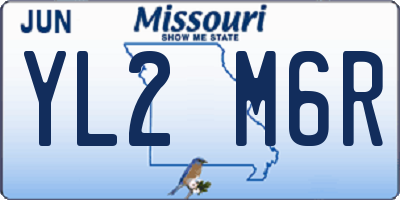 MO license plate YL2M6R