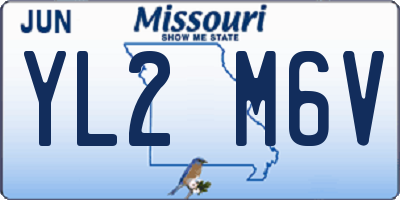 MO license plate YL2M6V