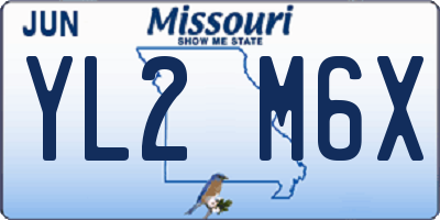 MO license plate YL2M6X
