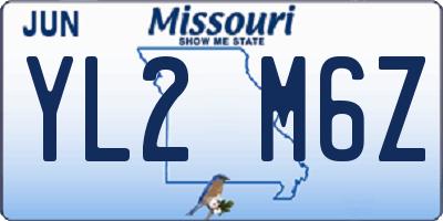 MO license plate YL2M6Z