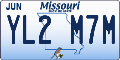 MO license plate YL2M7M