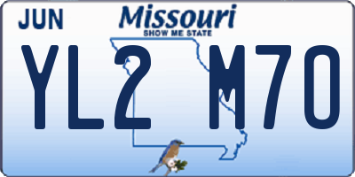 MO license plate YL2M7O