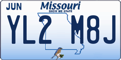 MO license plate YL2M8J