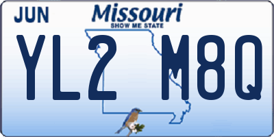 MO license plate YL2M8Q