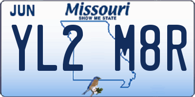 MO license plate YL2M8R