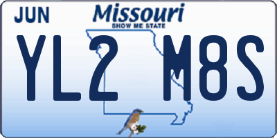 MO license plate YL2M8S