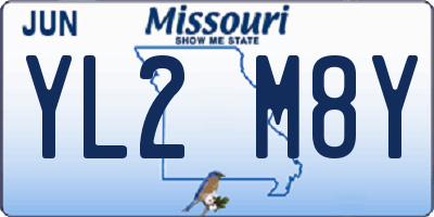 MO license plate YL2M8Y
