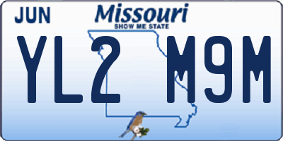 MO license plate YL2M9M