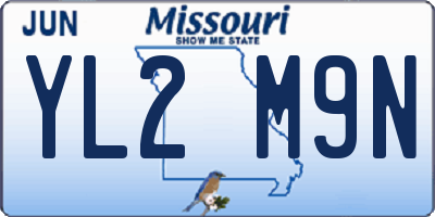 MO license plate YL2M9N