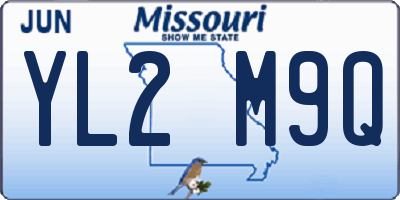 MO license plate YL2M9Q