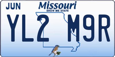 MO license plate YL2M9R
