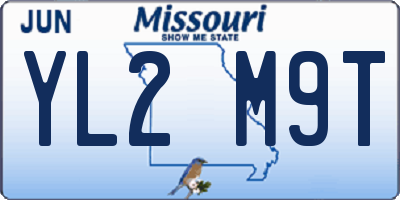 MO license plate YL2M9T