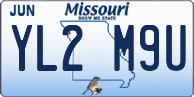 MO license plate YL2M9U