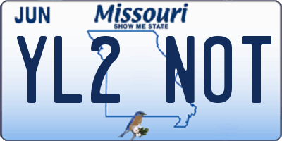 MO license plate YL2N0T