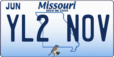 MO license plate YL2N0V