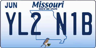 MO license plate YL2N1B