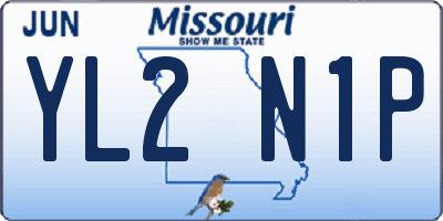 MO license plate YL2N1P