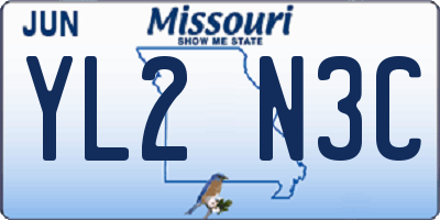 MO license plate YL2N3C