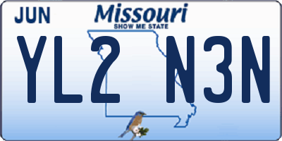 MO license plate YL2N3N