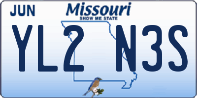 MO license plate YL2N3S