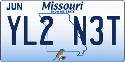 MO license plate YL2N3T