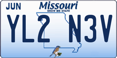 MO license plate YL2N3V
