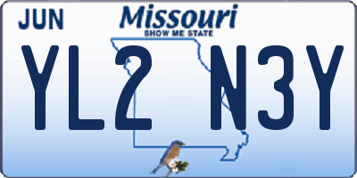 MO license plate YL2N3Y
