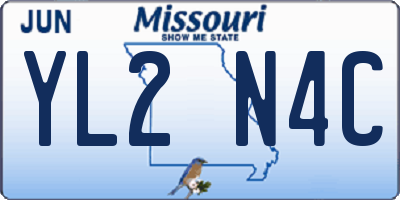 MO license plate YL2N4C