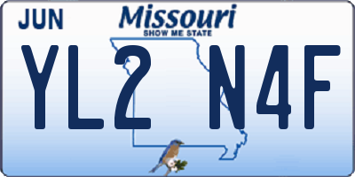 MO license plate YL2N4F