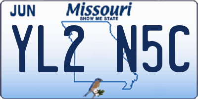 MO license plate YL2N5C