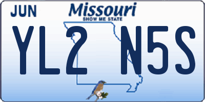 MO license plate YL2N5S