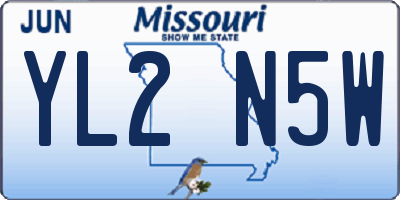 MO license plate YL2N5W