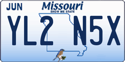 MO license plate YL2N5X