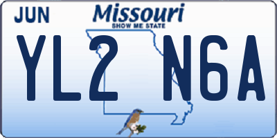 MO license plate YL2N6A