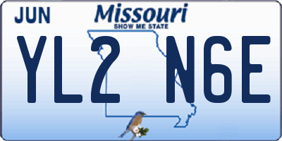 MO license plate YL2N6E
