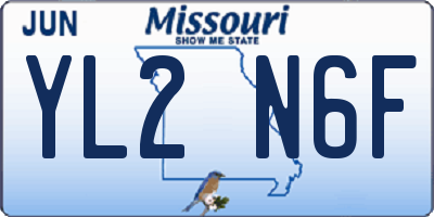 MO license plate YL2N6F