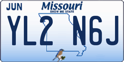 MO license plate YL2N6J