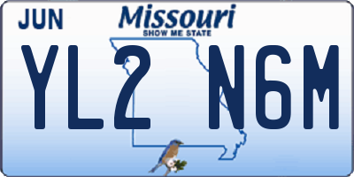 MO license plate YL2N6M