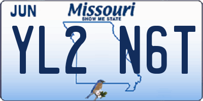 MO license plate YL2N6T